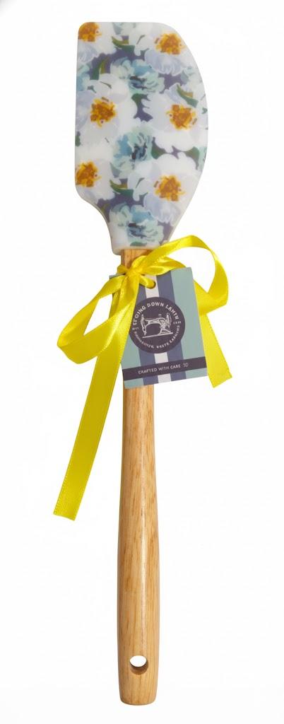 Floral Spatula Silicone Spatula with Wooden Handle