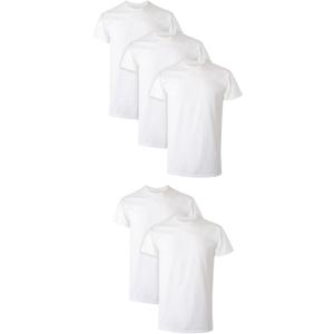 Hanes Men's Moisture-Wicking Crewneck Performance Undershirt, 5-Pack (Medium, White)