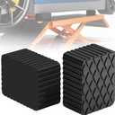 Solid Rubber Auto Lift Blocks (2 Pcs) - 6-5/16" x 4-3/4" x 2" Anti-Slip Lift Pads, 3000 LBS Capacity per Pad Heavy Duty Jack Spacer Pads for Automobile Lifts, Floor Jacks, Jack Stands & Car Racks
