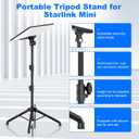 Starlink Mini Tripod Mount with Adapter, 270 Tilt Angle Adjustable Starlink Mini Kit, Height Adjustable Starlink Mount, Ground Nail Design, for Outdoor Camping, Travel, Rv (Balck)