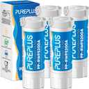 PUREPLUS XWF(NOT XWFE, NO Chips) Replacement for GE WR17X30702, GBE21, GDE21, GDE25, GFE24, GFE26, GNE21, GNE25, GNE27, GWE19, GYE18, CFE26 French Door & Side by Side Refrigerator Water Filter, 4Pack