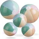MiniInflat 5 Pcs Inflatable Beach Balls 24 & 16 Inch Pastel PVC Large Beach Balls Bulk Blow up Pool Water Game Toy for Kid Adult Birthday Luau Summer Pool Party Favors Decorations (Morandi)