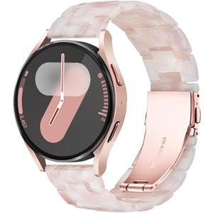 Resin Bands Compatible with Samsung Galaxy Watch 7 FE 6 5 40mm 44mm/Pro 45mm,Galaxy Watch 4 40/44mm,Galaxy Active 2 40/44mm,20mm Band for Galaxy Watch 6 4 Classic 42mm 43mm 46/47mm Watch 3 41mm Women