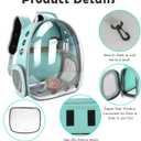 Bird Backpack, Bird Carrier Travel Cage with Perch, Portable Wildbird Carrier Bag, Parrot Parakeet Cockatiel Cage with Food Bowl & Stainless Steel Tray for Conures Budgie Canary Lovebirds Small Animal