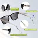 DEHOTRE Progressive Multifocal Reading Sunglasses Men No Line Bifocal Sun Readers with Core Wire Zero Top Spring Hinge UV400
