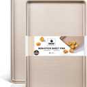2 Pack Half Sheet Cookie Sheets for Baking, Nonstick Baking Pans