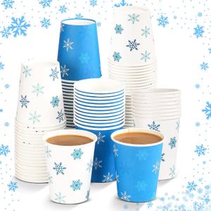 300 Pcs 6 oz Disposable Paper Cups, Hot Cold Beverage Drinking Cup for Coffee, Water, Tea, Juice, Espresso & Cortado (White)