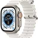 Apple Watch Ultra [GPS + Cellular 49mm] Titanium Case with White Ocean Band, One Size