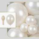 2 x 114pcs Pearl White Balloons Different Sizes, 18 12 10 5 inch Pearl Balloons Garland Arch kit for Bridal Baby Shower Engagement Wedding Birthday Valentines Party Decorations
