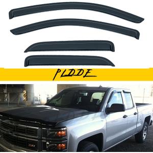 Rain Guards Compatible with 2014-2018 Chevy GMC Double/Ext Cab
