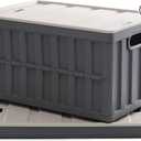 Citylife 64L Collapsible Storage Bins with Lids Plastic Storage Containers for Organizing Stackable Storage Box Large Heavy Duty Utility Crates, 2 Packs
