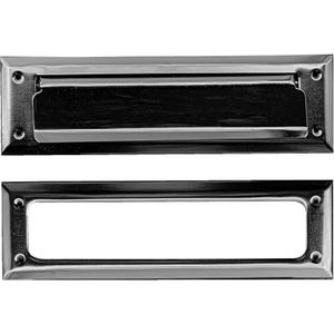 Solid Steel Satin Black Color | Mail Slot Fits to Most Doors | Outer Size 10 Inches by 3 inches | Set with Front and Rear Piece and Screws | Easy Installation and Long Lasting