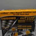 HORUSDY 140-Piece Magnetic Screwdriver Set with Plastic Racking, Includes SAE & Metric Hex Keys, Precision Screwdriver and Magnetizer Demagnetizer DIY Tools for Men Tools Gift
