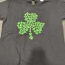 Cat Paw Print St Patrick's Day Shamrock Men Women Kids T-Shirt, Small