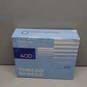 THREAD SPREAD 100% Cotton Sheets Twin Size - 400 Thread Count Cotton Bed Sheets Twin, 3 PC Set (White), Luxury Soft, Breathable, Cooling, Sateen Weave 16" Deep Pocket Bedsheet for Dorm Rooms