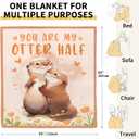 AceThrills Girlfriend Gifts for Girlfriend for Her, Wife Ideas for Wife Gift, Anniversary Blanket Gifts for Women - 50"  60" Otter Blanket (Light Orange)