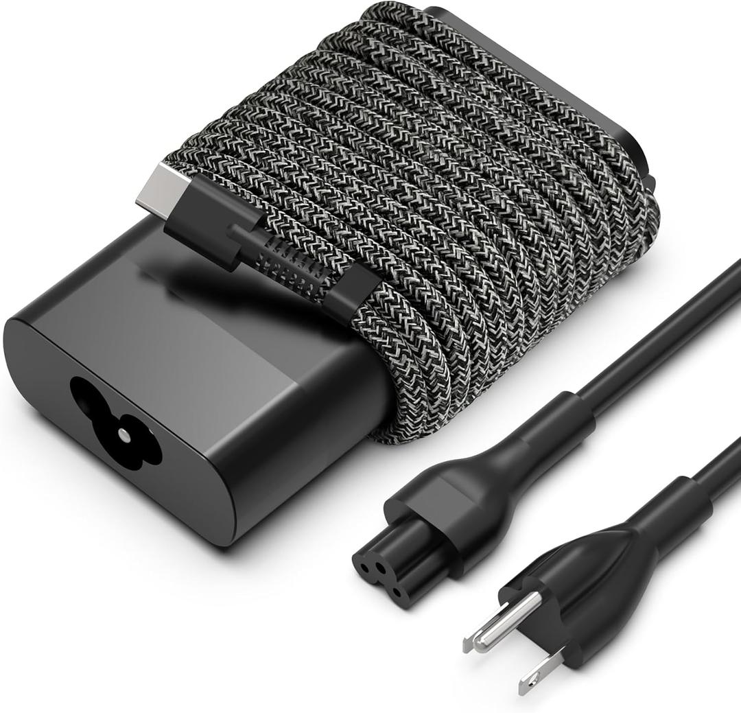 65W USB C Laptop Charger Compatible with HP Spectre X360 Elitebook Omnibook Envy Chromebook Elite x2 Fast Charing Travel Type C AC Adapter Power Cord Supply