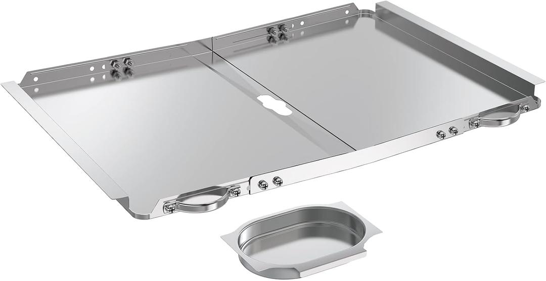 Replacement Grease Tray with Catch Pan for Dyna Glo Grill Replacement Parts, 24-30" Universal Drip Pan for 4 5 Burner Gas Grill Nexgrill Replacement Parts, Grill Tray for Kenmore BHG Expert Grill