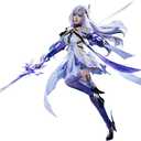 KIRA KIRA Genshin Skirk Cosplay Costumes Doki-SR Game Genshin White Skirk Cospay Halloween Costume Outfits (L)