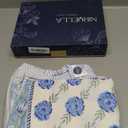 Handcrafted Hand Block Print Tablecloth 4 Seater Square 60x60 Inch - Floral Canvas Cotton - Fall & Holiday Dinner Collection - Washable Reusable Sustainable Gift-Boxed - Blue & White (Blue Dutch Delft Blossoms)