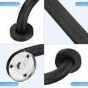 M METERXITY 2-Pack 12 Inch Anti Slip Grab Bars for Bathtubs and Showers, Stainless Steel Safety Shower Handle for Bathroom/Toilet/Seniors/Elderly Assist Bath Handle [Black]