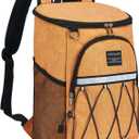 Backpack Cooler Backpack 26 Cans Insulated Leak Proof for Women Men Beach Camping Picnic Fishing Hiking Lunch Backpack Waterproof Cooler (Medium, Orang)