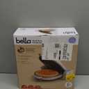 bella Flip-n-Store Waffle Maker with EverGood Ceramic Nonstick Coating, Fits-anywhere Kitchenware, Power Indicator Light, Cool Touch Handle & Cord Wrap, 7 Wide & 1" Deep Plates, 1000 Watt, Oatmilk
