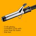 Conair Instant Heat 1.25-Inch Curling Iron for Medium & Long Hair, Long Barrel Curling Iron with 25 Heat Settings, Fast Heat-Up, Dual Voltage Hair Curler for Loose Curls & Beach Waves, Easy Clamp, Black, 1 1/4-Inch