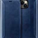 OCASE Compatible with iPhone 15 Wallet Case, PU Leather Flip Folio Case with Card Holders RFID Blocking Kickstand [Shockproof TPU Inner Shell] Phone Cover 6.1 Inch 2023, Retro Blue
