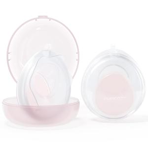 Momcozy Breast Milk Collector Collection Shell, Petal Soft Silicone Flange, Milk Collectors for Breastfeeding, Slim Waterdrop-Shaped Discreet Comfort with Storage Case (1oz/30ml, 2PCS)