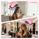 Professional Hooded Hair Dryer Pink,Stand Hair Dryer Bonnet with 3 Temperature Settings,Height Adjustable Sit Under Dryer on Wheels