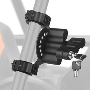 Chelhead UTV Gas Can Roll Bar Pack Mount with Key Lock for 1 1.5 1.75 2 Roll Cage Compatible with Compatible with Gasoline Pack & Water Pack Fuelpax Standard Pack