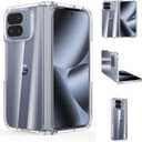 Case for Google Pixel 10 Pro Fold (2025) Phone Case with Crystal Clear Hard Back + Soft TPU Bumper Shockproof Cover for Pixel 10 Pro Fold - Transparent