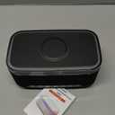 S300 10W Stereo Portable Bluetooth Speaker with 15W Fast Wireless Charging, 13-Color Dimmable Night Light, White Noise, Alarm, FM Radio, BT5.3, TWS, for Home, Office, Bedroom (Black)