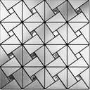 Vamos Tile Peel and Stick Backsplash Tile - Metal Tile Stick on Backsplash for Kitchen and Bathroom Silver Windmill Puzzle Glass Mixed Metal Self Adhesive Mosaic Tiles(12"x12"x10 Sheets)