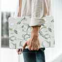 for MacBook Neo 13 Inch Case， Embroidery Floral Leather Textured