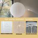 Hanging Lamp Shade Linen Lantern Shade White 20INCH Linen Pendant Lampshade Large Round Hanging Lantern Handmade Minimalist Decorations Suitable for Living room Bedroom and kitchen