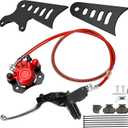 Mini Bike Hydraulic Brake Caliper 4" Rear Stretch Tabs Mounting Bracket Kit Compatible with Monster Moto MMB80 MMB105 Motovox MBX10 MBX11 79cc 80cc 105cc 2.5hp 3.5hp Powersports Minibike Parts