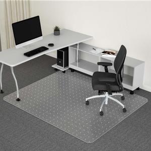 Office Chair Mat for Carpet, 46 x 60 Computer Chair Mat for Carpeted Floors, Smooth Glide Under Desk Carpeted Floor Protector, Carpet Mat for Home Office (Rectangle)