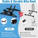 WILDKEN Bike Stand, Bike Stand Floor for Home/Garage Adjustable Bicycle Stand Bike Parking Rack Fit Road Bike, Mountain Bike, MTB, BMX, Commuter Bike, Kids Bike, Scooter (Black)