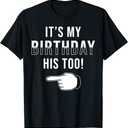 Twin Birthday Design It´s My Birthday His Too Twin Birthday T-Shirt OEKO-TEX STANDARD 100 (2 Shirts - Size XS)