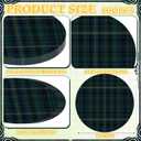100 Pcs Tartan Plaid Disposable Placemats 13 Inch Round Green Plaid Paper Placemats Tartan Themed Party Favors Ideal for Baby Shower Bridal Birthday Wedding Party Supplies