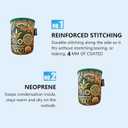 Neoprene Insulated Cup Sleeve for Iced Coffee, Hot & Cold Beverages  Reusable, Washable Drink Holder Cup Sleeve  Anti-Slip, Eco-Friendly, Multi-Color Design (BUSH, SMALL)