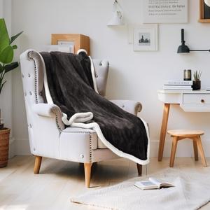 Electric Heated Throw Blanket 50x60 Inch - Super Soft Flannel, 4 Heat Settings, 3H Auto Shut Off, Machine Washable, Ideal for Couch & Cold Nights (Charcoal Gray)