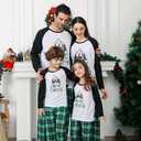 VNVNE Family Christmas Pjs Matching Sets for Women/Men/Couples/Adults, Holiday Xmas Reindeer Elf Plaid Pajamas Sleepwear (L)