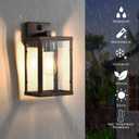 NOVCAND Dusk to Dawn Outdoor Light Fixtures, 2-Pack Sensor Porch Lights, Waterproof Exterior Wall Sconce Lighting Lamp, Waterproof Wall Lantern for House, Doorway, Garage (Brown)