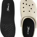 Knixmax Insoles for Crocs Clog 1 Pair, Comfort Arch Support Shoe Inserts for Men Women, Wide Fit Innersoles for Birkenstock Mules Sneakers Garden Shoes Nurse Chef Clogs Liners Black EU 38-39