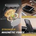 TONGATE 360 Spin Magnetic Stand for Z Flip 7 Case with Privacy Screen Protector, [Compatible with Magsafe] [Anti Spy] Full-Body Shockproof Samsung Galaxy Z Flip 7 Case with Hinge Protection, Black