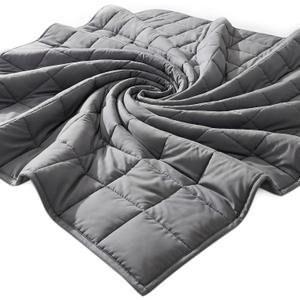 Smart Queen Weighted Blanket for Adults,Twin Size 48x72, 15lbs, Soft Heavy Blanket Machine Washable for Fall, Bedding &Napping with Premium Glass Beads (48x72 | 15lbs Grey)