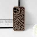 NITITOP Compatible with iPhone 16 Pro Case Cute Stylish Leopard Print Design for Women Girls Men Artistic Soft TPU Shockproof Protective Full Camera Protection Cover - Brown
